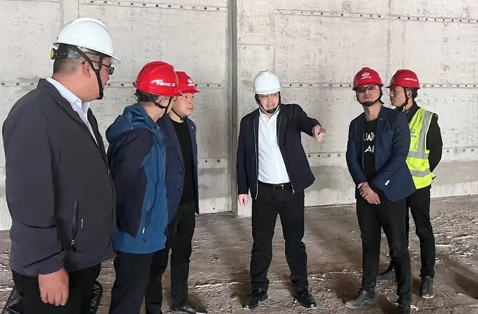 公司检查组一行到集贤佳苑项目检查督导工作